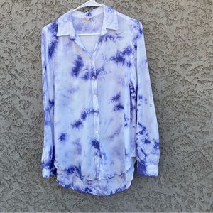JANE AND DELANCEY Tie Dye Button Down Shirt
